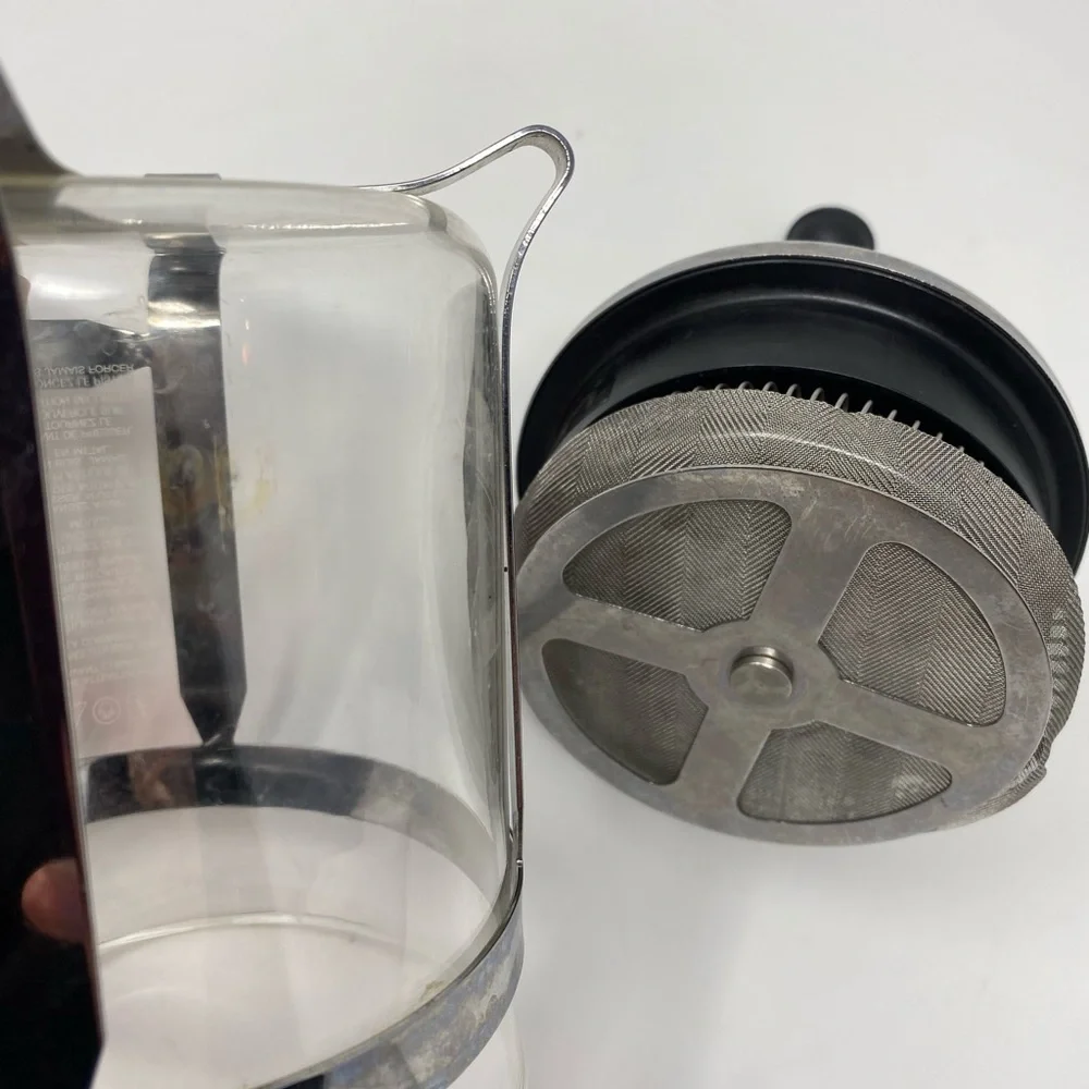 Bodum Caffettiera French Press Coffee Maker, Black Plastic Lid and Stainless